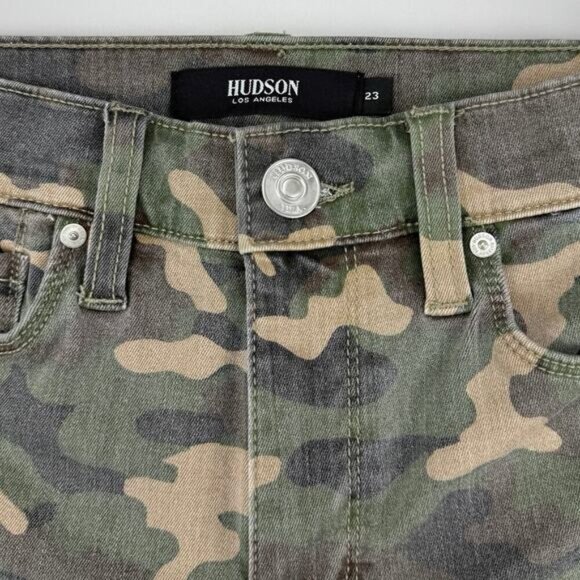 NWT HUDSON Barbara High Waist Super Skinny Ankle Jean Sz 23 Worn Camo - Picture 4 of 9